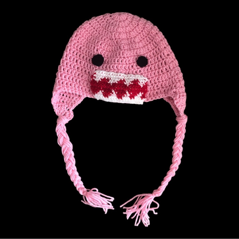 Handmade crochet Domo beanie hat